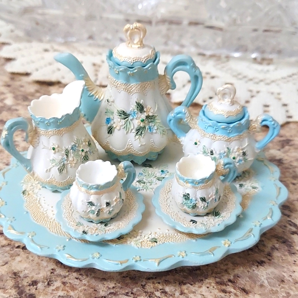 Avon Decorative Victorian Tea Set Miniature - Set 3 - 4 Different Sets Available